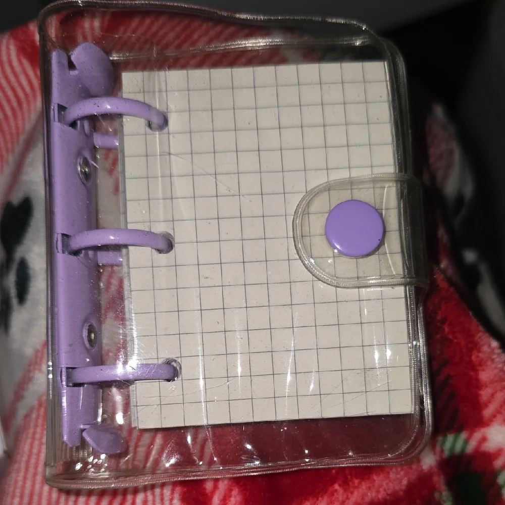 Mini Purple Binder with Grid Paper